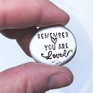 Personalized Pocket Stone - Wedding Day Pocket Token - Custom Pocket Token - Pocket Pebble - Pocket Coin - Memorial Pocket Token -Love Token