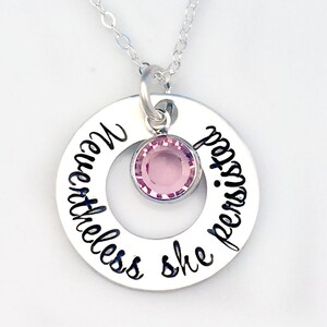 Nevertheless she persisted necklace discount