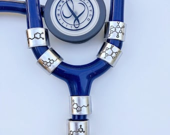 Molecule Stethoscope ID Tag – Aluminum Nurse Gift