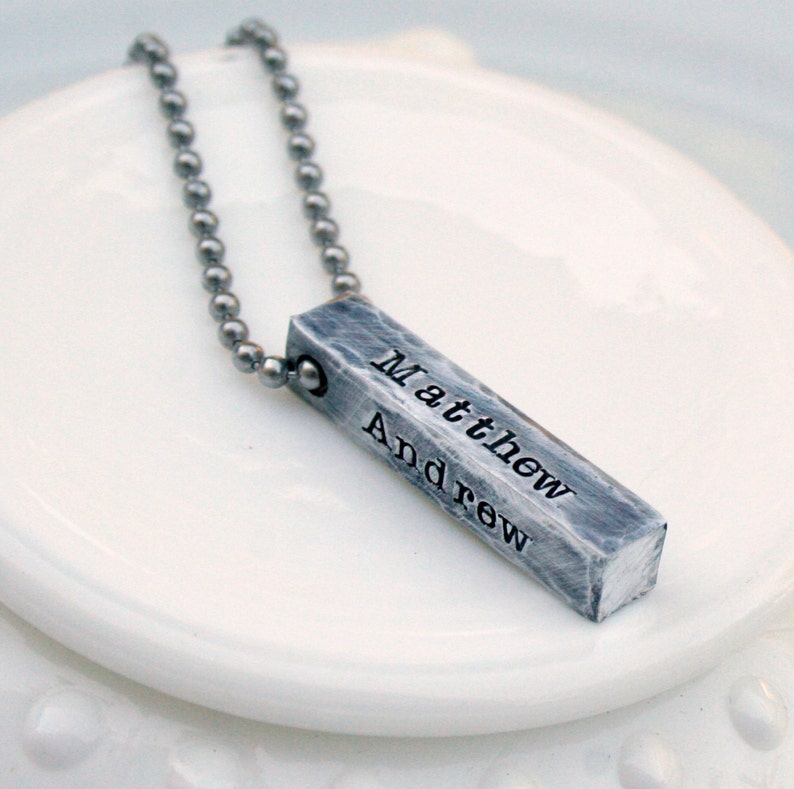 Jewelry for Him Engraved Mens Necklace Personalized Etsy