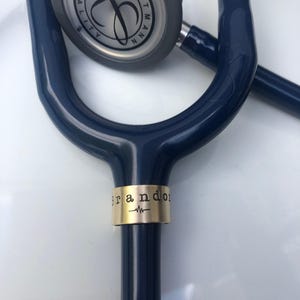 Stethoscope ID Tag, Stethoscope ID Ring, Stethoscope Charm, Personalized Stethoscope Name Tag, Nurse Graduation Gift
