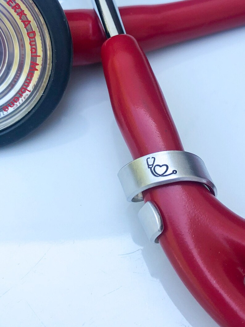 Stethoscope ID Tag Stethoscope ID Ring Stethoscope Charm Etsy