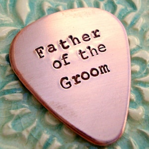 Hand Stamped Guitar Pick - Copper Guitar Pick - Custom Guitar Pick - Personalized Guitar Pick - Gift for Dad