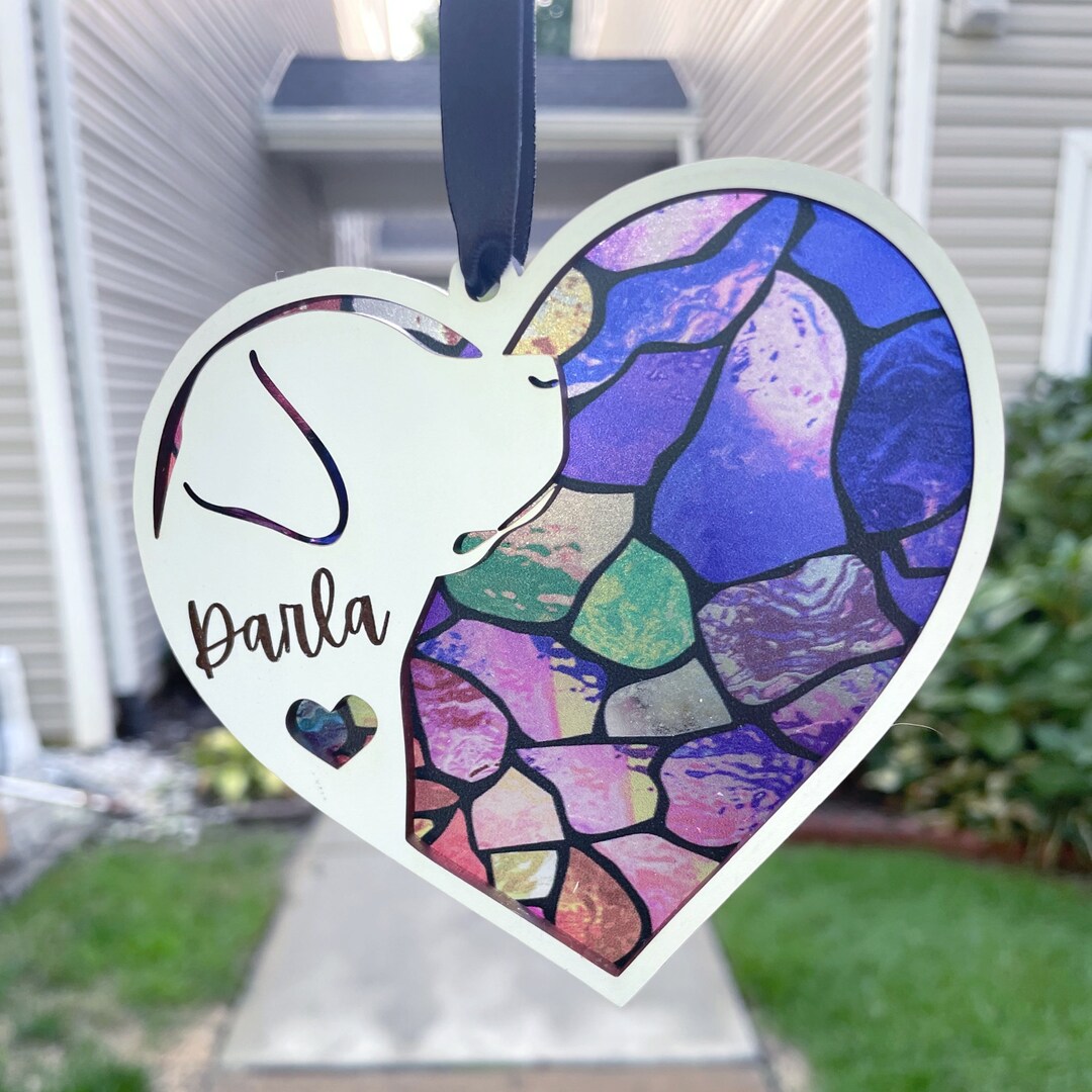 Personalized Pet Memorial Sun Catcher – Rainbow Bridge Acrylic Ornament ...