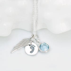 Angel Wing Necklace Memorial Jewelry Angel Wing Jewelry Memorial Gift Angel Wing Gift Sympathy Jewelry Child Loss image 2