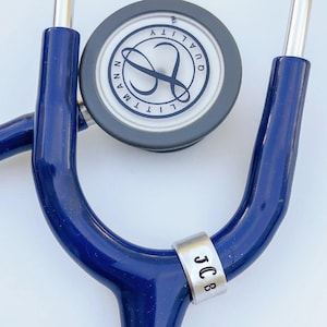 Monogram Stethoscope ID Tag, Personalized Nurse Gift