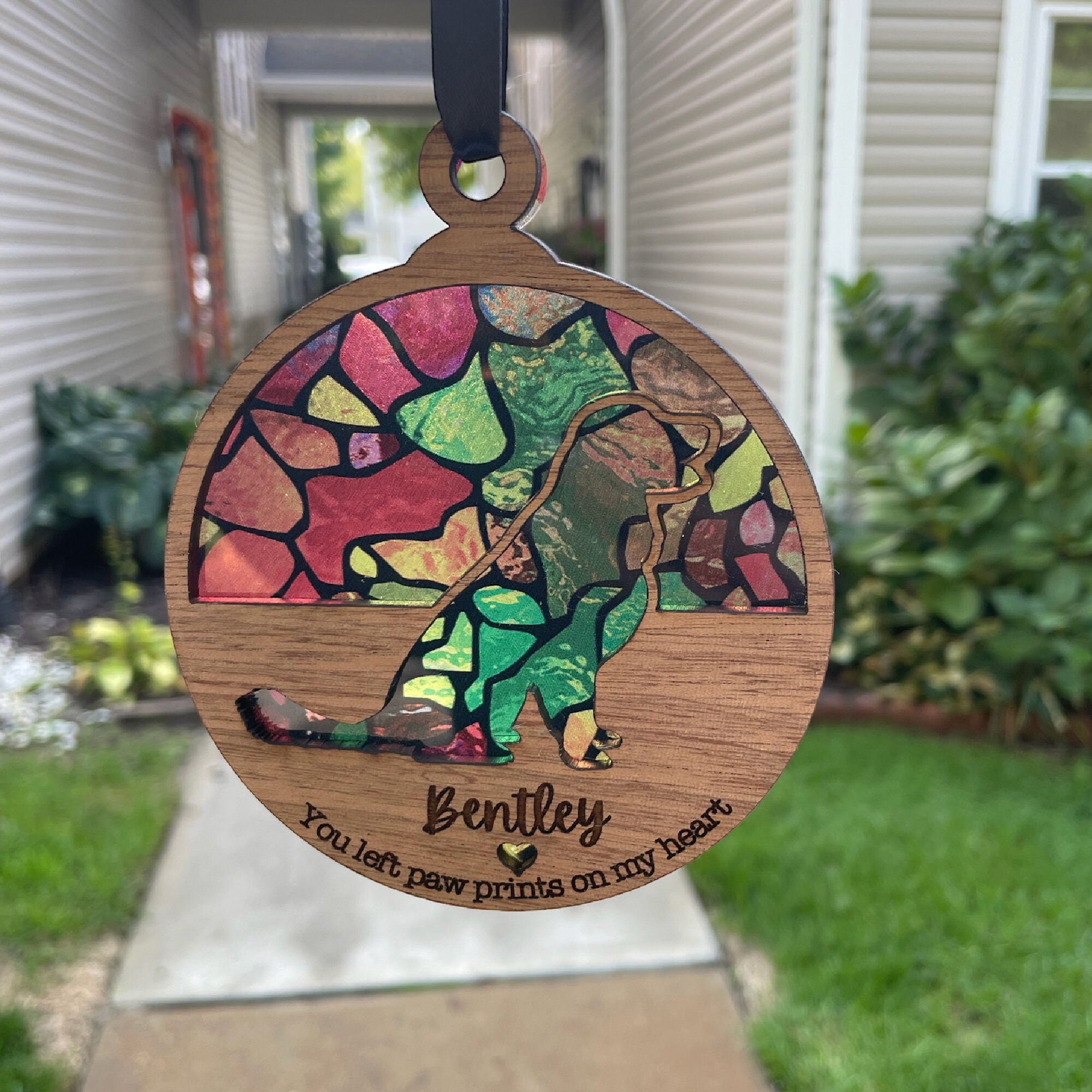 Personalized Rainbow Bridge Pet Memorial Suncatcher - Dog Cat Loss Gift ...