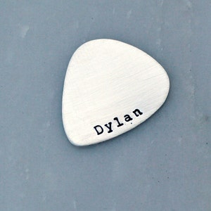 Affordable Fathers Day Gift  -Personalized Guitar Pick - Custom Guitar Pick - Sterling Silver Guitar Pick - Mens Gift
