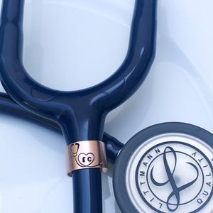 Stethoscope ID Tag, Stethoscope ID Ring, Stethoscope Charm, Personalized Stethoscope Name Tag, Nurse Graduation Gift