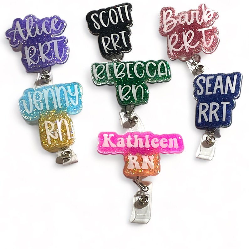 Personalized Name Badge Reel Custom Name Tag Badge Reel Nurse Name Tag Badge Reel Nurse Appreciation Gift Nurses Week Gifts zdjęcie 4