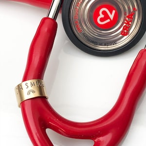 Stethoscope ID Tag - Stethoscope Name Tag -Student Nurse Gift - Personalized Stethoscope Charm -Med Student Graduation-Stethoscope Accessory