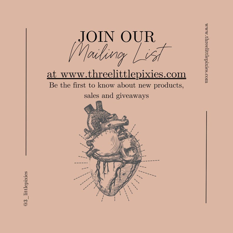 The image is a simple, minimalist design featuring a heart illustration and text.