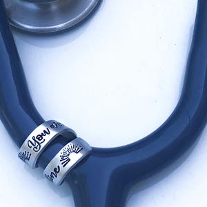 Personalized Stethoscope Name Tag, Custom Stethoscope ID Tag, Stethoscope ID Ring, Nurse Appreciation Gift