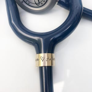 Stethoscope ID Tag, Stethoscope ID Ring, Stethoscope Charm, Personalized Stethoscope Name Tag, Nurse Graduation Gift