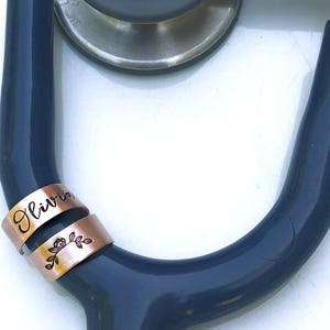Copper Stethoscope ID Tag - Stethoscope Name Tag - Nurse Appreciation Gift - Nurse Graduation Gift - Pinning Ceremony