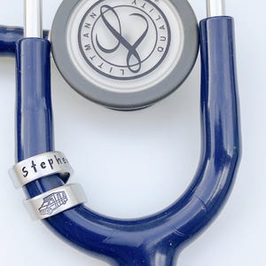 Stethoscope ID Tag - Ambulance Stethoscope Tag - Paramedic Stethoscope Charm - Nurse Gift - Doctor Gift - Med School Graduation Gift