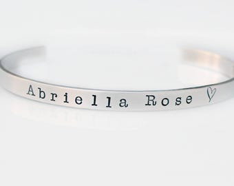 Personalized Birth Stat Cuff Bracelet - New Mom Gift