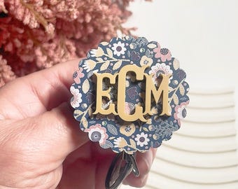 Personalized Badge Reel * Cute Summer Nurse Badge Reel *  Teacher Badge Accessories * Retractable ID Badge