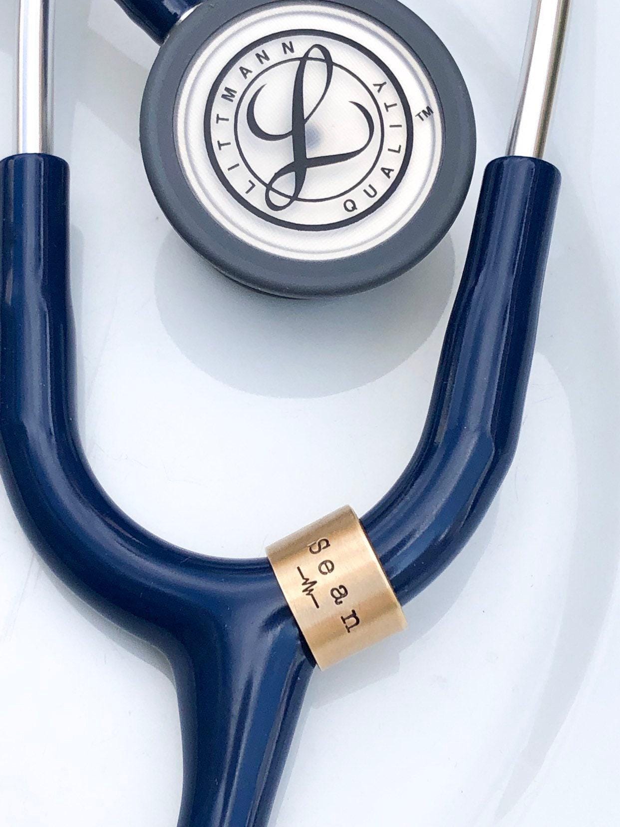 Stethoscope ID Tag, Stethoscope ID Ring, Stethoscope Charm, Personalized Stethoscope Name Tag, Nurse Graduation Gift