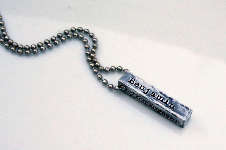 Jewelry for Him Engraved Mens Necklace Personalized Etsy