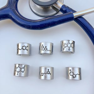 Molecule Stethoscope Charm- Stethoscope Bling - Stethoscope Jewelry - Stethoscope Tag - Nurse Gift - Pinning Ceremony - White Coat