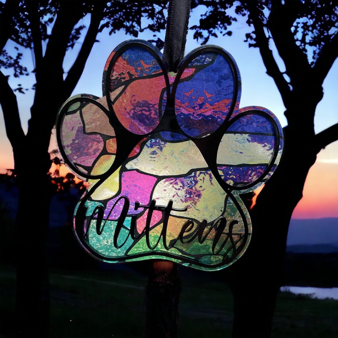 Pet Memorial Sun Catcher - Rainbow Bridge Sun Catcher - Pet Loss Gift ...