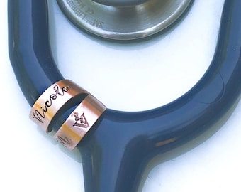 Personalized Stethoscope ID Tag, Veterinarian Gift, Stethoscope Charm