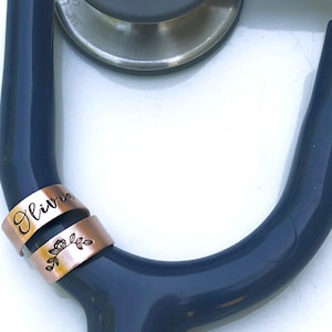 Copper Stethoscope ID Tag - Stethoscope Name Tag - Nurse Appreciation Gift - Nurse Graduation Gift - Pinning Ceremony