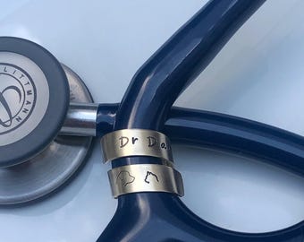 Personalized Stethoscope ID Tag, Veterinarian Gift, Stethoscope Charm