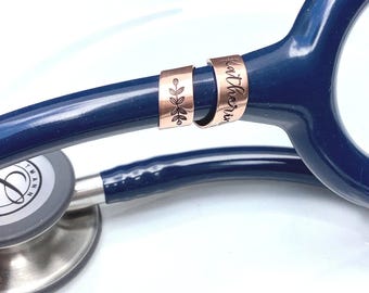 Stethoscope ID Tag, Stethoscope Name Tag, RN Gift, Stethoscope Charm, Personalized Stethoscope Name Tag, Nurse Graduation Gift
