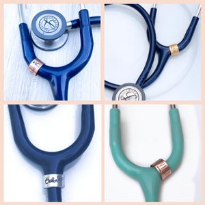 Stethoscope ID Tag, Stethoscope ID Ring, Stethoscope Charm, Personalized Stethoscope Name Tag, Nurse Graduation Gift