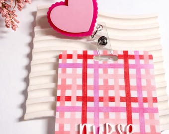 Custom Badge Buddy & Badge Reel Set – Personalized Acrylic Nurse ID Accessories