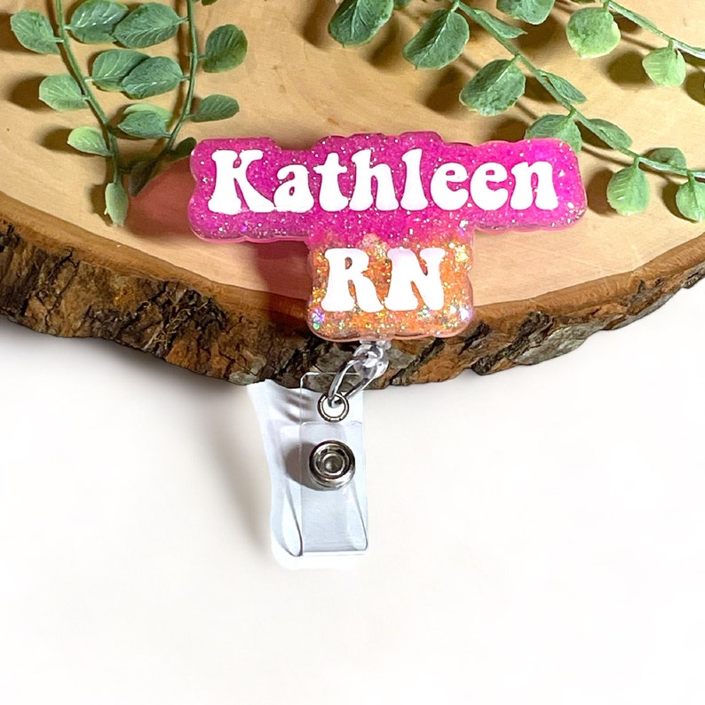 Personalized Name Badge Reel Custom Name Tag Badge Reel Nurse Name Tag Badge Reel Nurse Appreciation Gift Nurses Week Gifts zdjęcie 5