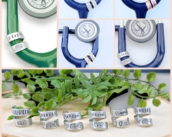Personalized Stethoscope ID Tag, Nurse Gift, Stethoscope Charm