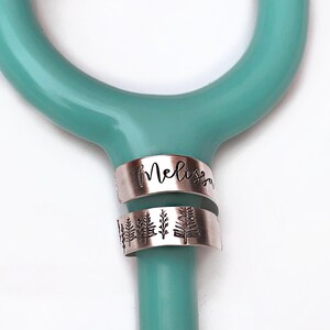 Silver Stethoscope ID Tag - Stethoscope Name Tag - Nurse Appreciation Gift - Nurse Graduation Gift - Pinning Ceremony