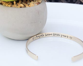Personalized Pet Memorial Bracelet, Loss of Dog Gift