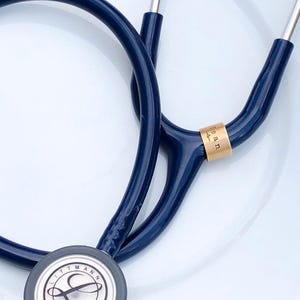 Stethoscope ID Tag, Stethoscope ID Ring, Stethoscope Charm, Personalized Stethoscope Name Tag, Nurse Graduation Gift