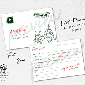 Carta postal a Santa Descarga instantánea