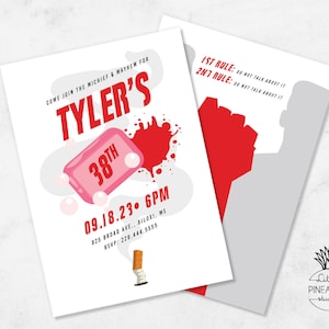 Fight Club Birthday Party Invite I EDIT, YOU PRINT