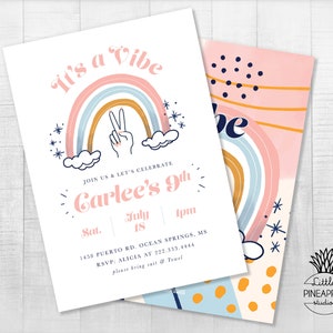 It&#39;s a Vibe Birthday Invite I EDIT, YOU PRINT