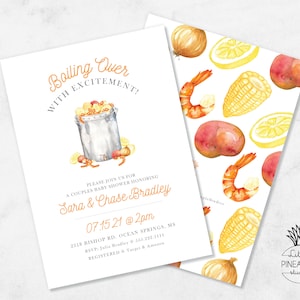 Shrimp Boil Party Invitation I EDIT, YOU PRINT