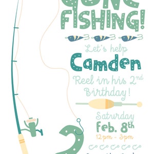 Gone Fishing Theme Birthday Party/ Baby Shower Invite I DESIGN YOU ...