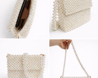Pearl Beaded Shoulder Bag