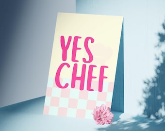 Sí, lámina del chef / Regalo artístico del oso