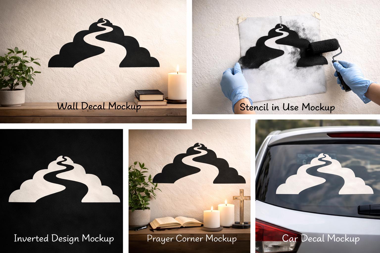 Lent Path Design Patterns Examples Spiritual Path SVG | Lent Journey Symbol | Minimal Christian Faith ...