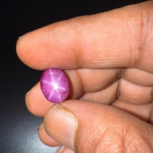 Natural Ruby Star Cabochon Sharp Six Rays loose gemstone jewellery making supply carat weight 8.55