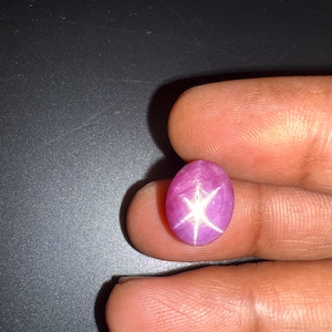 Natural Ruby Star Cabochon Sharp Six Rays loose gemstone jewellery making supply carat weight 11.45