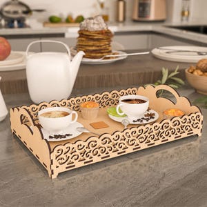 Decorative Tray Laser Cutting Files, Serving Tray Laser Cutting Cdr, Dxf, Pdf, Svg Files #109