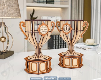 Award Trophy Laser Cutting Files, Laser Cutting Cdr, Dxf, Pdf, Svg Files #120