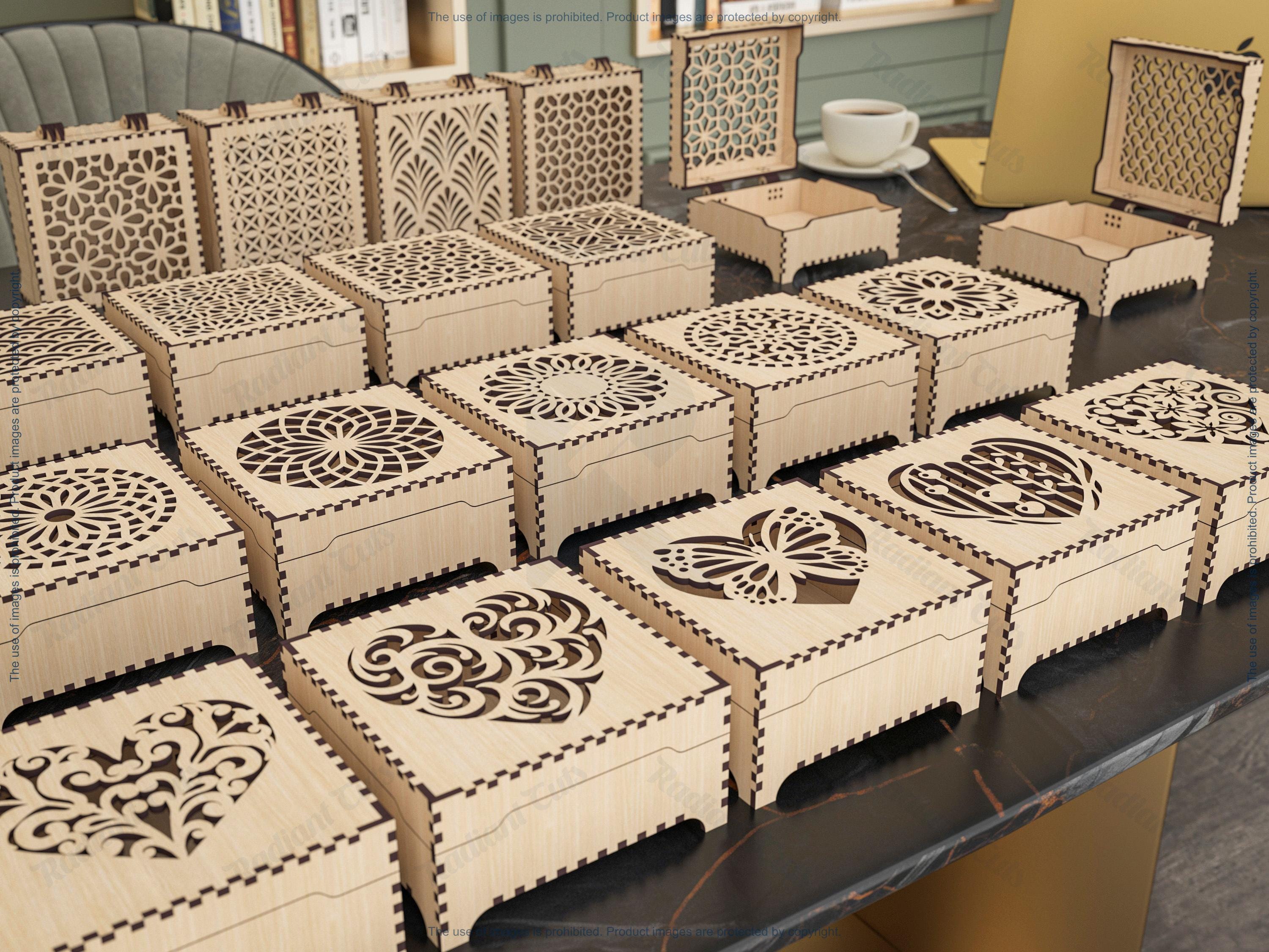50 Different Decorative Box Laser Cutting Files, Jewelry, Gift Box ...
